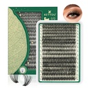 Clustere Lash 280Pcs Clustere de gene KEYYOU 60D D Curl 9-18MIX Clustere Lashes Thick Super Soft Wispy DY Extensie de gene la domiciliu (60D-D,9-18MIX)