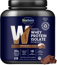Biochem 100% Whey Izolate Proteine Pulbere, Ciocolata Aroma, 20g Grass-Fed Proteine, Keto Friendly, Gluten Free, Vegetarian, Easyly Digestible, 30.9 oz, 28 Serviri