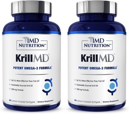 1MD Nutriţie KrillMD - Antarctica Krill ulei Omega 3 Supliment cu Astaxantină, EPA, DHA 