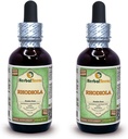 Rhodiola (Rhodiola Rosea) Glicerit, Extract lichid organic uscat de rădăcini fără alcool (Brand Name: HerbalTerra, Proudly Made in USA) 2x2 fl.oz (2x60 ml)