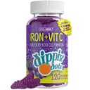 Fier cu vitamina C & B12 Gummies (120 Count) Vital pentru formarea celulelor roșii din sânge 