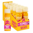 Vive Organic Vitamina C + Immune Support Shot, Rece-Pressed Turmeric, Ginger & Acerola Cherry, Gluten Free, Vegan, Imunity Boost Vitamina C, 2 Fl Oz (Pachet de 12)