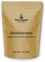 INGREDIENTE ORIGINALE Pure Benfotiamină (1 oz) Mereu pură, fără umplutură sau aditivi
