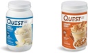 Quest Nutriție Vanilla Milkshake Pulbere de proteine, 24g de proteine, 1g de zahăr, Carb scăzut, Gluten Free, 3 Lire, 43 portii & Scorțișoară Crunch Proteina pulbere, 20g Proteina, 2g Net Carb, 1g Zahăr
