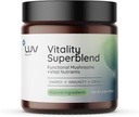 LUV sănătate Vitality Superblend: supliment de ciuperci - Superfood pulbere cu Cacao, Lions Mane, Cordyceps, Reishi, Ceai verde, și Turmeric 