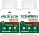 11-in-1 Supliment de suport adrenal, Cortisol suplimentar cu acid pantotenic și Ashwagandha - susține funcția suprarenală sănătoasă, energie și relaxare - 120 capsule