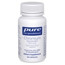 Pure Encapsulations Crom (Picolinat) 500 mcg - pentru lipide şi carbohidraţi Metabolism* - Supliment mineral - Supliment crom de absorbţie superioară - Vegan & Gluten gratuit - 60 capsule