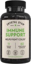 Crystal Star Immune Supplement (60 capsule) - Herbal Immune Booster pentru o Proactive Multi-System Defense - Echinacea, Goldenseal, Yarrow & Elecapane - Non-GMO