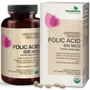 Futurebiotics Acid folic 800mcg de la Lemon Peel organic USDA Certified Organic, 120 comprimate vegetariane