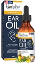 Ulei de ureche organic pentru infectii ale urechii - picaturi naturale pentru prevenirea infectiilor, indepartarea urechii si ceara inotatoare - copii, adulti, bebelus, caine Earache Remedy - cu Mullein, Usturoi, Calendula, Made in USA