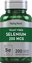 Piping Rock Yeast Free Seleniu 200mcg 