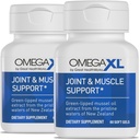 OmegaXL Suport comun - Suport muscular natural, Ulei Mussel cu vârf verde, Pastile Gel moale, Drug-Free, 60 Conte (2 Pack)