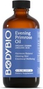 BodyBio Evening Primrose Oil - Acid natural Gamma Linolenic pentru un echilibru sănătos de piele și hormoni - non-GMO, presat rece - 8oz