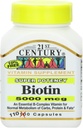 Biotin 5000 Mgg capsule, 330 Conte (în 3 flacoane) / Biotine 5000 MCG Capsule, 330 Conte (En 3 bouteilles)