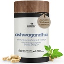 AKSHAR Ayurveda - capsule Ashwagandha cu extract de rădăcină Ashwagandha și pulbere - Suport vegetal adaptogen - Suplimente Vegan Cruzimea-Liber Ashwagandha (60 Conte)