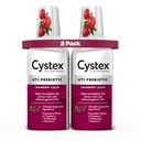 Cystex Infectie tractului urinar Suport & Preventie - Cranberry Prebiotic Supliment cu D- Manose & Vitamina C pentru protectia UTI si intretinerea sanatatii urinare - 7.6 fl oz - (Pachet de 2)
