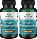 Swanson N-Acetyl D-Glucosamine - Suplimentul natural Promovarea sprijinului pentru articulații și sănătatea gastro-intestinală - Formula naturală de susținere Cartilage sănătos - (60 Capsule vegetale, 750mg fiecare) (2 ambalaj)
