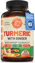 Curcumina ecologica cu ghimbir si piper negru, 2 luni de aprovizionare. Sprijină Heart Health, Brain Health & Joint Health. Max Absorbţie Supliment Turmeric. NSF Certified, Made in USA. 120 Capsule.