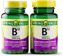 Spring Valley Vitamina B12 comprimate cu eliberare temporizată, 1000 mcg, 150 Conte (Pachet de 2, 300 Conte Total) (150 Conte (Pachet de 2))