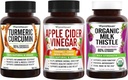 FarmHaven Turmeric Curcumin cu Pepper negru și cidru de mere Vinegar cu ghimbir și muls de lapte