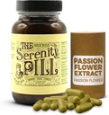 Serenity Pill 60 Caps - Pastile organice de moda & Anti Stres Supliment w/Ashwagandha Root Extract, Extract de flori de pasiune, nucsoara si extract de ceai verde - Natural Pasiune supliment de flori pentru stres