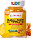 Magnesium Glycinate Gummies 100mg for Kids and Adults- Bedtime Formula, Deep Calm Sleep Supplement - Glicinato de Magnesio
