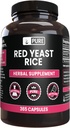 Ingrediente originale pure Red Yeast Rice No Magneziu sau Rice Fillers, întotdeauna pură, Lab verificat (365 capsule)