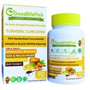 Capsule cu curcumina turmerica Rezistenta extra cu curcuminoide & 95% si extract de piper negru pentru beneficii maxime. Toate naturale NonGMO NO Rice Powder NO Stearate NO Siliciu- 90 Veg Cap