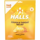 Halls Relief Honey Lemon Cough picături, valoare Pack, 140 picături