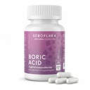 Seroflora Acid boric Sabitoare vaginale 600 mg 30 Capsule - Pastile de acid boric pentru femei - Echilibrul pH-ului sănătăţii vaginale pentru femei - Suportă Controlul Odorului Vaginal. Made in USA.
