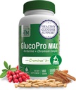 Sănătate Thru Nutriție GlucoPro Max - cu 1.500 mg Berberine, Chraminex + Chromex, și 1.000 mg Claus 