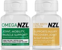Omega-3 Natural Joint Relief Supplement Natural Muscle Support, Green-Lipped Mussel Oil Joint Support, Fără gust de pește, 60 Softgels Plus o sticlă de Proteină Broth 30 capsule