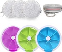 3PCS Pilula Organizator Pastile de călătorie caz pentru Purse Portable Medicina caz Săptămâni mici Pilula cutie pentru vitamine / ulei de pește / perle / Suplimente (3PCS+3Bag)
