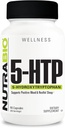 NutraBio 5-HTP Supliment, capsule 200mg- poate ajuta la sprijinirea și promovarea somn mai sănătos și susținut, 90 capsule vegetale