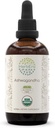 HerbEra Ashwagandha B120 Extract de plante fără alcool Tinctură, USDA organic super-concentrat (Shui Qie, Indian Ginseng, Withania Somnifera) 4 fl oz