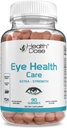 Health Doza de ochi de îngrijire a ochilor Vitamine cu lutein Zeaxanthin Suport ochi Strain, ochi uscati si performanta vizuala Apple & Orange Flavor 90 Gummies.