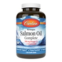 Carlson - Somon Oil Complete, 700 mg Omega-3s + Astaxantin, Cardiovascular Support, Brain Function & Joint Health, 120 geluri moi