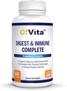 Digest & Immune Probiotice complete & Prebiotice pentru femei și bărbați, susține Digestive & Gut Health, Sprijină Nutrient-Absorbție și Sănătate Imună (60 capsule non-GMO)
