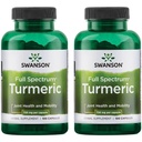 Swanson Premium Brand Turmeric Curcumin Antioxidant Joint Health Cardiovasculară Detoxifiere Ficat Mood şi Memory Supplement Curcuma Longa (Rhizome) 1.44 Grams (1440 mg) 100 Capsule (Pachet de 2)