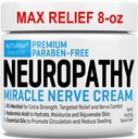 Neuropatie Nervi de ajutor Cream - Premium Nervi Cream 3X Acţiune pentru Relief Targeted şi Soothing Nervi Comfort - Putere maximă cu 4% mentol, MSM pentru picioare picioare picioare picioare picioare & picioare spate - Super mare 8 Oz