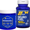 Natural STACKS NeuroFuel & Resveratrol+ Supliment Bundle - Suporturi Focus, Memorie & Brain Aging sănătos * - 135 Capsule