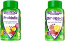 Vitafusion Gummy Supplements, Raspberry, Peach and Mango Flavors & Omega-3 Gummy Vitamins, Berry Lemonade Flavored, Heart Health Vitamins(1) with Omega