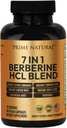 PRIME NATURAL Berberine HCl 600mg Ceylon organic Scorțișoară 400mg Ecologic Turmeric 200mg Organic Ginger 130mg Cidru organic Oțet de mere 65mg Goldenseal Root 6.5mg Bioperine 3mg 