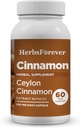 Capsule cu scorţişoară Ceylon Ceylon pentru totdeauna Supliment de susţinere wellness 800 Mg Extract 60 Capsule Vege