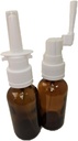 Amber sticlă gol Nasal și pulverizator oral pentru aplicații de argint coloidal și salină, gol 30ml (1oz) 2-Pachet