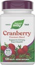 Natura lui Way Cranberry Premium Blend, susţine tractul urinar Sănătate*, cu vitamina C, pentru bărbaţi şi femei, fără gluten, 120 comprimate (Packing May Vary)