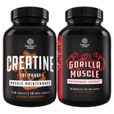 Bundle de Tri Phase Creatine Pastile 5g și Extra Putere Booster test pentru bărbați - Muscle Mass Gainer și musculare de recuperare Creatină HCL Piruvat - Suplimentul de energie naturală cu buruieni de capră excitat