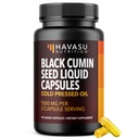 Capsule de ulei negru presat rece - 1500 mg negru chimen Supliment pentru functia imunitara, suport digestiv si sanatate globala - par si piele Superfood - Nigella Sativa - 1 luna de aprovizionare, fără aromă