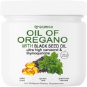 Ulei de Oregano cu Black Seed Oil Softgels, Capsule de ulei Oregano Organic, 2 in 1 6000mg Ulei de Oregano cu ulei de semințe negru 200mg, 300 Conte