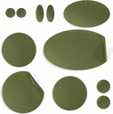 aZenGear Repair Patches for Jackets, Cort, Shoe Toe, Air Salteless, gonflabile, PVC Gear - impermeabil, auto-adhesive, Tear-Cold-Heat-Resistant, Down Puffer Coat (11 buc, Olive)